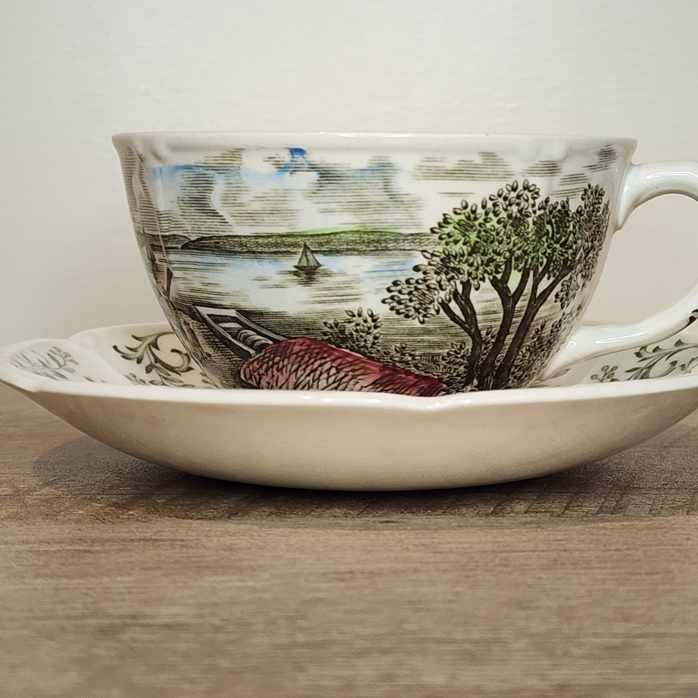 Johnson Brothers Cottage Garden Breakfast cup & saucer Made England Windsor Ware - Picture 3 of 16